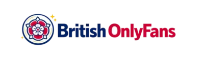 BritishOnlyFans logo featuring a circular rose emblem and the words British OnlyFans in blue and red.