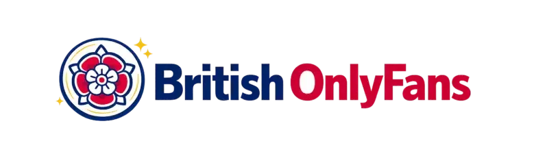 BritishOnlyFans logo featuring a circular rose emblem and the words British OnlyFans in blue and red.